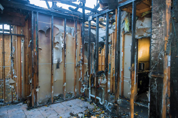 Professional Fire Damage Cleanup technician working in North Brunswick, NJ